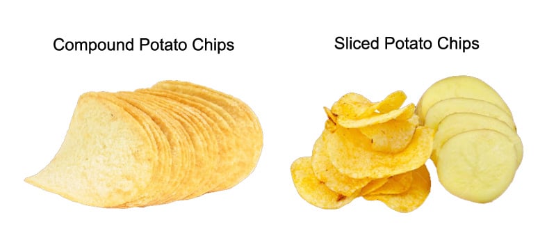 sliced potato chips vs compound potato chips